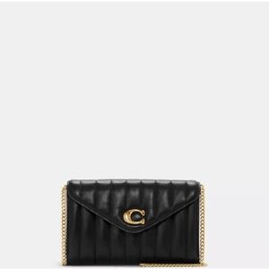Coach tammie clutch crossbody bag with puffy linear quilting